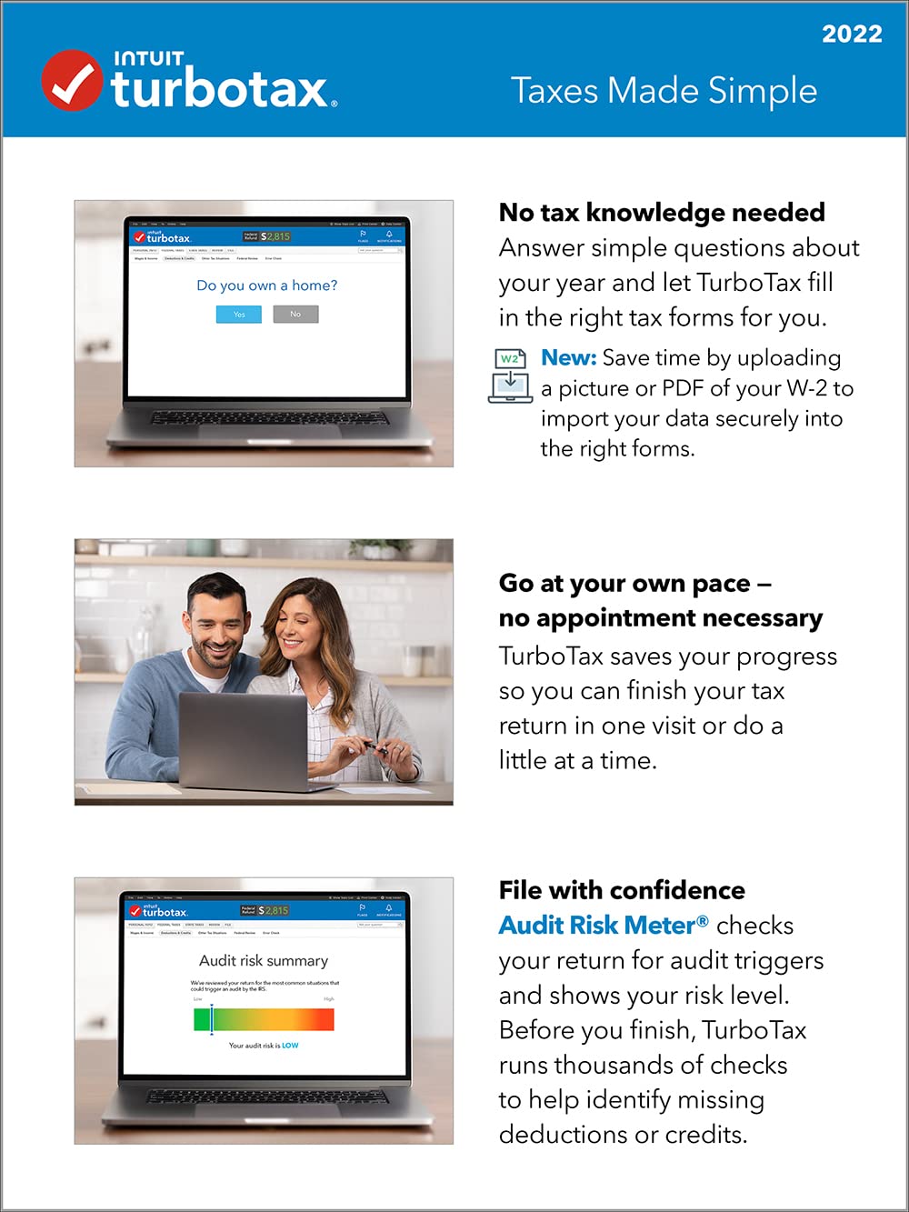 TurboTax Deluxe 2022 Tax Software, Federal and State Tax Return, [PC/MAC Download]